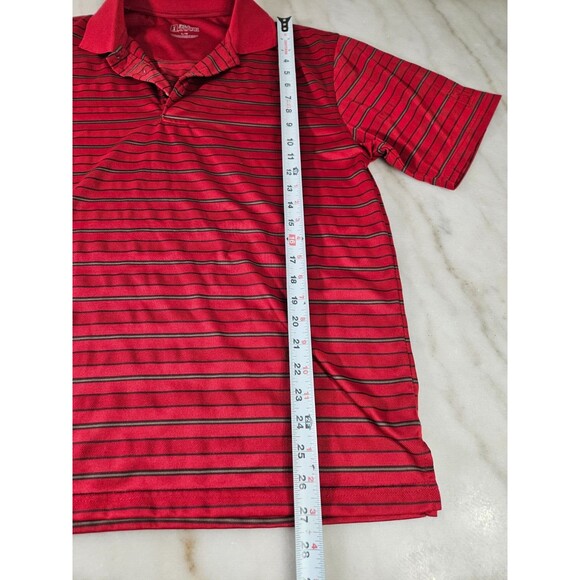 PGA TOUR Golf Men's Red Striped Short Sleeve Regular Polo Shirt Size Large - Picture 4 of 8